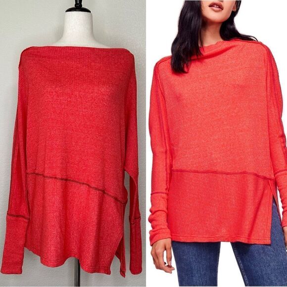 Free People Oversized Londontown Thermal Top - Picture 1 of 12